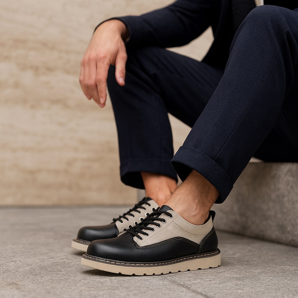 Bruno Mixed-Material Oxford
